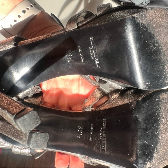 Saint Laurent platform chrome heels size 36.5 - Picture 7 of 10